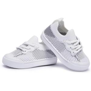 imageBMCiTYBM Baby Sneakers Girls Boys Lightweight Breathable Mesh First Walkers Shoes 624 Months7grey