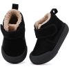 imageBMCiTYBM Baby Shoes Boy Girl Sneakers Winter Warm Non Slip First Walking Infant Shoes 624 MonthsHigh Top Black