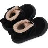imageBMCiTYBM Baby Shoes Boy Girl Sneakers Winter Warm Non Slip First Walking Infant Shoes 624 MonthsHigh Top Black