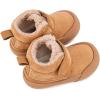 imageBMCiTYBM Baby Shoes Boy Girl Sneakers Winter Warm Non Slip First Walking Infant Shoes 624 MonthsHigh Top Brown