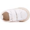 imageBMCiTYBM Baby Shoes Boy Girl Sneakers Winter Warm Non Slip First Walking Infant Shoes 624 MonthsTwo Strap White