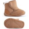 imageBMCiTYBM Girls Boys Snow Boots Warm Winter Fur Lined Baby Shoes InfantToddlerLittle Kid1camel