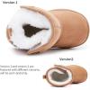 imageBMCiTYBM Girls Boys Snow Boots Warm Winter Fur Lined Baby Shoes InfantToddlerLittle Kid1camel