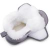 imageBMCiTYBM Girls Boys Snow Boots Warm Winter Fur Lined Baby Shoes InfantToddlerLittle Kid1dark Grey