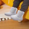 imageBMCiTYBM Girls Boys Snow Boots Warm Winter Fur Lined Baby Shoes InfantToddlerLittle Kid1light Grey