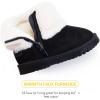 imageBMCiTYBM Girls Boys Snow Boots Warm Winter Fur Lined Baby Shoes InfantToddlerLittle Kid2black