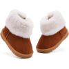 imageBMCiTYBM Girls Boys Snow Boots Warm Winter Fur Lined Baby Shoes InfantToddlerLittle Kid2brown