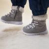 imageBMCiTYBM Girls Boys Snow Boots Warm Winter Fur Lined Baby Shoes InfantToddlerLittle Kid3grey