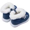 imageBMCiTYBM Girls Boys Snow Boots Warm Winter Fur Lined Baby Shoes InfantToddlerLittle Kid3navy