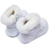 imageBMCiTYBM Girls Boys Snow Boots Warm Winter Fur Lined Baby Shoes InfantToddlerLittle Kid3white