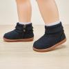 imageBMCiTYBM Girls Boys Snow Boots Warm Winter Fur Lined Baby Shoes InfantToddlerLittle Kid4black