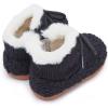 imageBMCiTYBM Girls Boys Snow Boots Warm Winter Fur Lined Baby Shoes InfantToddlerLittle Kid5black