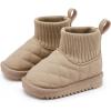 imageBMCiTYBM Girls Boys Snow Boots Warm Winter Fur Lined Baby Shoes InfantToddlerLittle Kid6camel