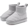imageBMCiTYBM Girls Boys Snow Boots Warm Winter Fur Lined Baby Shoes InfantToddlerLittle Kid6grey