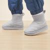 imageBMCiTYBM Girls Boys Snow Boots Warm Winter Fur Lined Baby Shoes InfantToddlerLittle Kid6grey