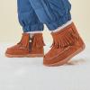 imageBMCiTYBM Girls Boys Snow Boots Warm Winter Fur Lined Baby Shoes InfantToddlerLittle Kid7brown