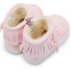 imageBMCiTYBM Girls Boys Snow Boots Warm Winter Fur Lined Baby Shoes InfantToddlerLittle Kid7pink