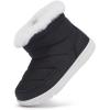 imageBMCiTYBM Girls Boys Snow Boots Warm Winter Fur Lined Baby Shoes InfantToddlerLittle Kid91black