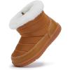 imageBMCiTYBM Girls Boys Snow Boots Warm Winter Fur Lined Baby Shoes InfantToddlerLittle Kid91brown