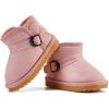 imageBMCiTYBM Toddler Boys Girls Snow Boots Warm Winter Boots NonSlip Faux Fur Lined Outdoor Shoes Pink Size 7