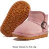 imageBMCiTYBM Toddler Boys Girls Snow Boots Warm Winter Boots NonSlip Faux Fur Lined Outdoor Shoes Pink Size 7