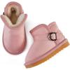 imageBMCiTYBM Toddler Boys Girls Snow Boots Warm Winter Boots NonSlip Faux Fur Lined Outdoor Shoes Pink Size 7