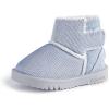 imageBMCiTYBM Baby Snow Winter Boots Girls Boys Sequin Fur Lined Shoes 6 12 18 24 Months Grey Size 1824 Months Toddler