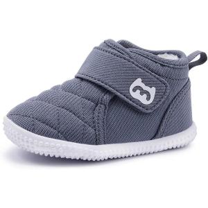 imageBMCiTYBM Baby Shoes Boy Girl Sneakers Winter Warm Non Slip First Walking Infant Shoes 624 Months1greywinter