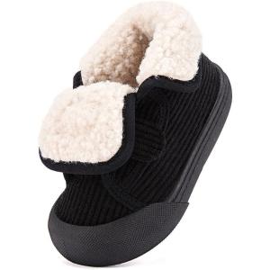imageBMCiTYBM Baby Shoes Boy Girl Sneakers Winter Warm Non Slip First Walking Infant Shoes 624 MonthsHigh Black