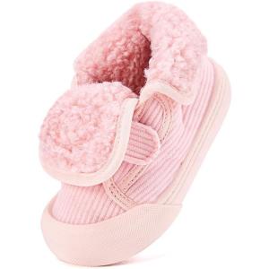 imageBMCiTYBM Baby Shoes Boy Girl Sneakers Winter Warm Non Slip First Walking Infant Shoes 624 MonthsHigh Pink