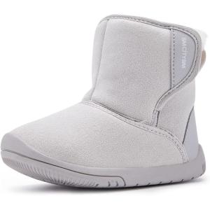 imageBMCiTYBM Girls Boys Snow Boots Warm Winter Fur Lined Baby Shoes InfantToddlerLittle Kid1light Grey