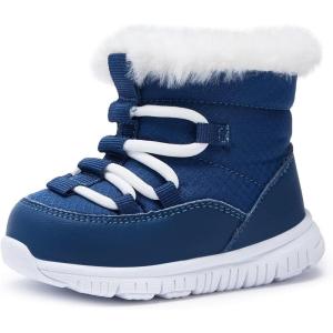 imageBMCiTYBM Girls Boys Snow Boots Warm Winter Fur Lined Baby Shoes InfantToddlerLittle Kid3navy