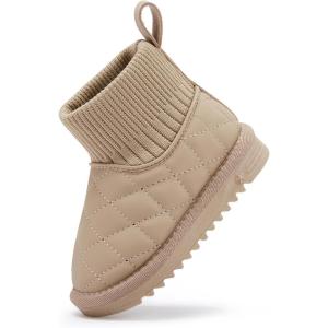 imageBMCiTYBM Girls Boys Snow Boots Warm Winter Fur Lined Baby Shoes InfantToddlerLittle Kid6camel