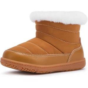 imageBMCiTYBM Girls Boys Snow Boots Warm Winter Fur Lined Baby Shoes InfantToddlerLittle Kid91brown