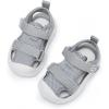 imageBMCiTYBM Baby Boy Girl Closed Toe Summer Sandals Lightweight Shoes Infant NonSlip First Walking Sneakers 6 9 12 18 24 MonthsBgrey