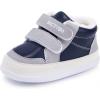 imageBMCiTYBM Baby Shoes Girls Boys Sneakers Faux Fur Lined Infant First Walking Shoes Warm Winter NavyGrey Size 1218 Months Toddler
