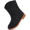 imageBMCiTYBM Girls Cowgirl Boots UnisexChild Mid Calf Toddler Cowboy Boots Little Kids Western Boots Round Toe All Seasons Shoes12black