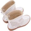 imageBMCiTYBM Girls Cowgirl Boots UnisexChild Mid Calf Toddler Cowboy Boots Little Kids Western Boots Round Toe All Seasons Shoes12white