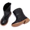 imageBMCiTYBM Girls Cowgirl Boots UnisexChild Mid Calf Toddler Cowboy Boots Little Kids Western Boots Round Toe All Seasons Shoes1black