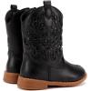 imageBMCiTYBM Girls Cowgirl Boots UnisexChild Mid Calf Toddler Cowboy Boots Little Kids Western Boots Round Toe All Seasons Shoes2black