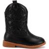 imageBMCiTYBM Girls Cowgirl Boots UnisexChild Mid Calf Toddler Cowboy Boots Little Kids Western Boots Round Toe All Seasons Shoes3black