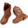 imageBMCiTYBM Girls Cowgirl Boots UnisexChild Mid Calf Toddler Cowboy Boots Little Kids Western Boots Round Toe All Seasons Shoes3camel