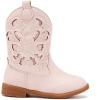 imageBMCiTYBM Girls Cowgirl Boots UnisexChild Mid Calf Toddler Cowboy Boots Little Kids Western Boots Round Toe All Seasons Shoes3pink