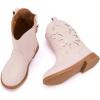 imageBMCiTYBM Girls Cowgirl Boots UnisexChild Mid Calf Toddler Cowboy Boots Little Kids Western Boots Round Toe All Seasons Shoes3pink