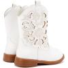 imageBMCiTYBM Girls Cowgirl Boots UnisexChild Mid Calf Toddler Cowboy Boots Little Kids Western Boots Round Toe All Seasons Shoes3white