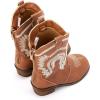 imageBMCiTYBM Girls Cowgirl Boots UnisexChild Mid Calf Toddler Cowboy Boots Little Kids Western Boots Round Toe All Seasons ShoesAllbrown