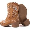 imageBMCiTYBM Girls Cowgirl Boots UnisexChild Mid Calf Toddler Cowboy Boots Little Kids Western Boots Round Toe All Seasons ShoesCamel