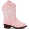 imageBMCiTYBM Girls Cowgirl Boots UnisexChild Mid Calf Toddler Cowboy Boots Little Kids Western Boots Round Toe All Seasons ShoesMultipink