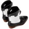 imageBMCiTYBM Girls Cowgirl Boots UnisexChild Mid Calf Toddler Cowboy Boots Little Kids Western Boots Round Toe All Seasons ShoesPointyblackWhite