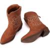 imageBMCiTYBM Girls Cowgirl Boots UnisexChild Mid Calf Toddler Cowboy Boots Little Kids Western Boots Round Toe All Seasons ShoesPointybrown